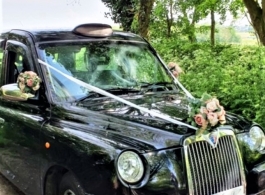 Classic Black Taxi for weddings in Rugby
